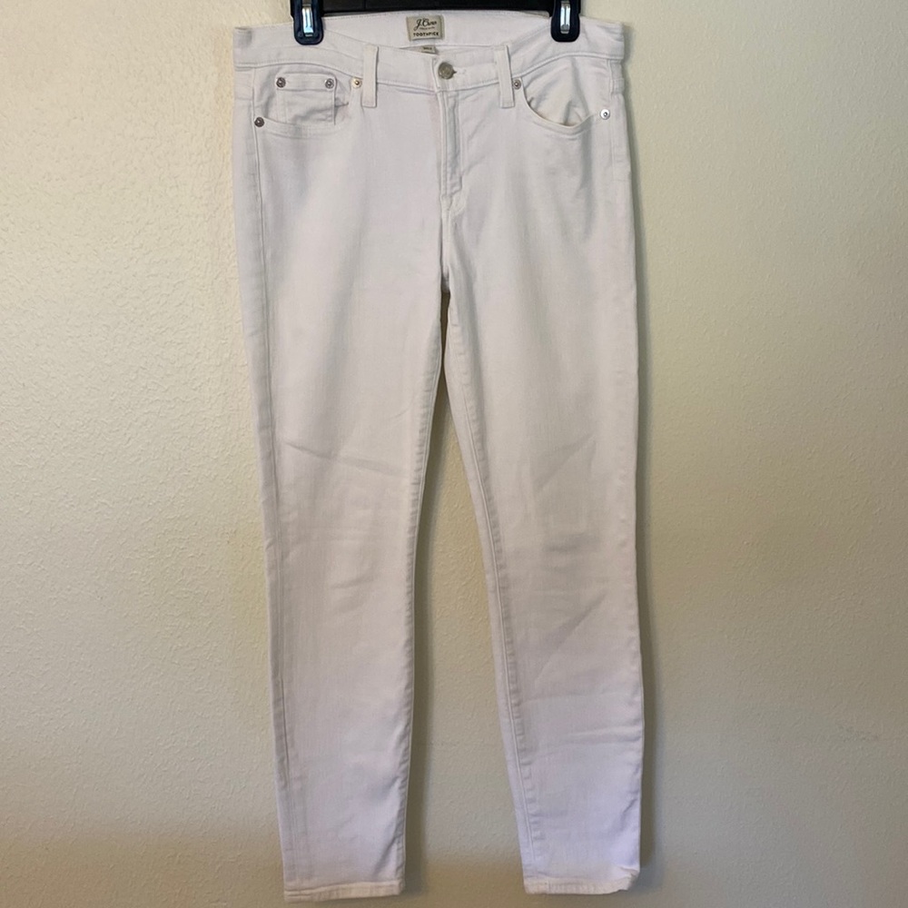 White J. Crew toothpick jeans